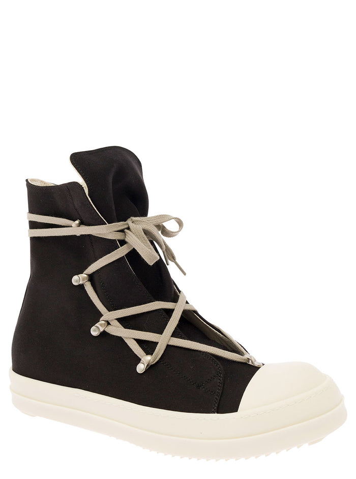 Hexa Black High-Top Sneakers With Phentagon Closure Cotton Man