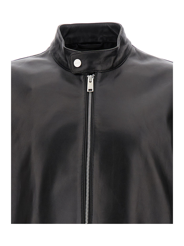 Ryu Biker Lamb Silky Black Outerwear