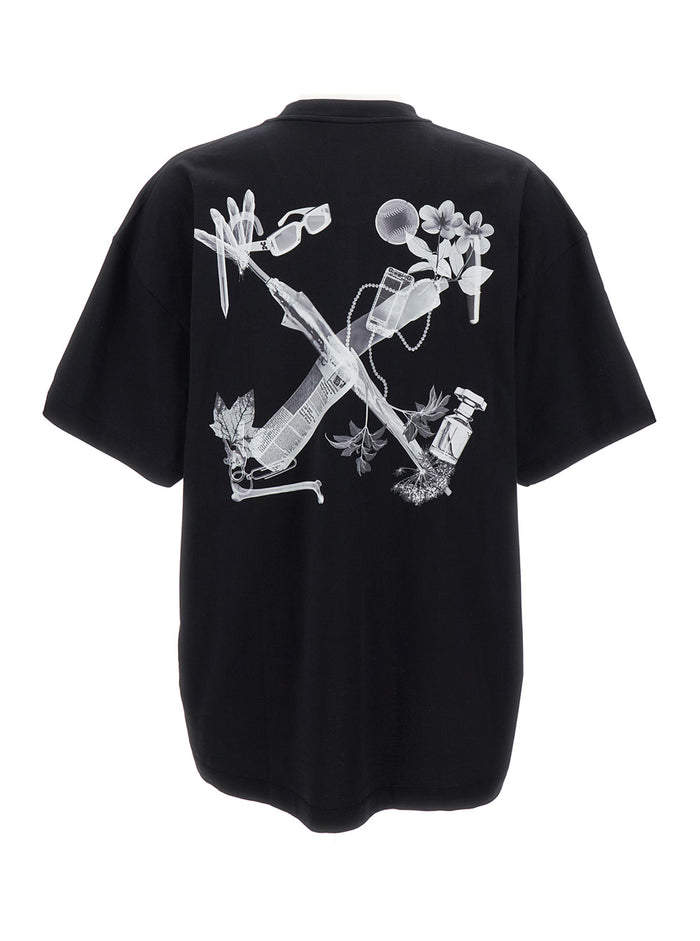 Black Crewneck Scan Arr T-Shirt Cotton Man Tshirts And Polo Shirts
