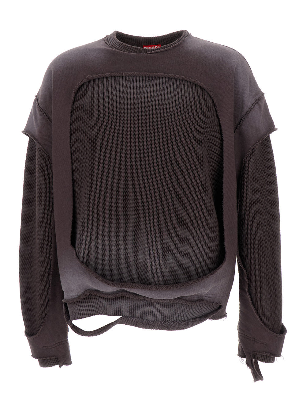 Black K-Osbert Ripped Sweatshirt Cotton Man Jersey