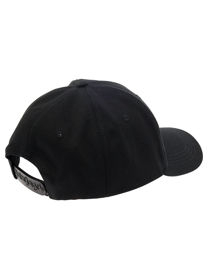 Black Baseball Cap With Logo Embroidery Cotton Woman Hats And Gloves
