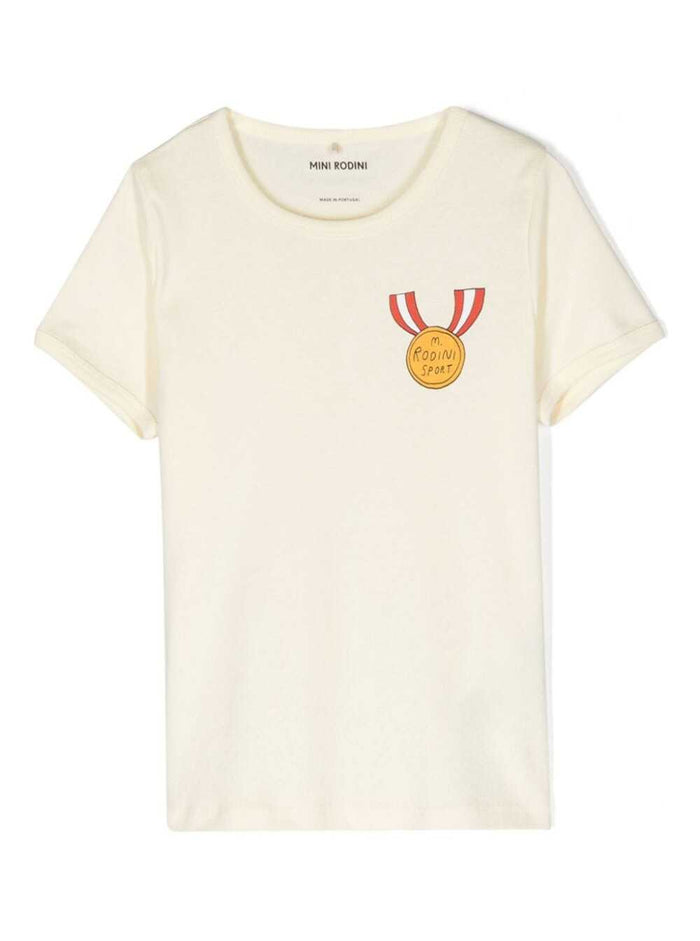 Medal T-Shirt White Organic Cotton Tshirts And Polo Shirts