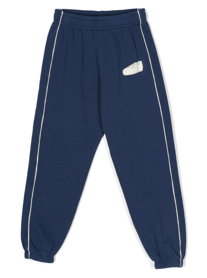Jogging Sweatpants Blu Organic Cotton Trousers