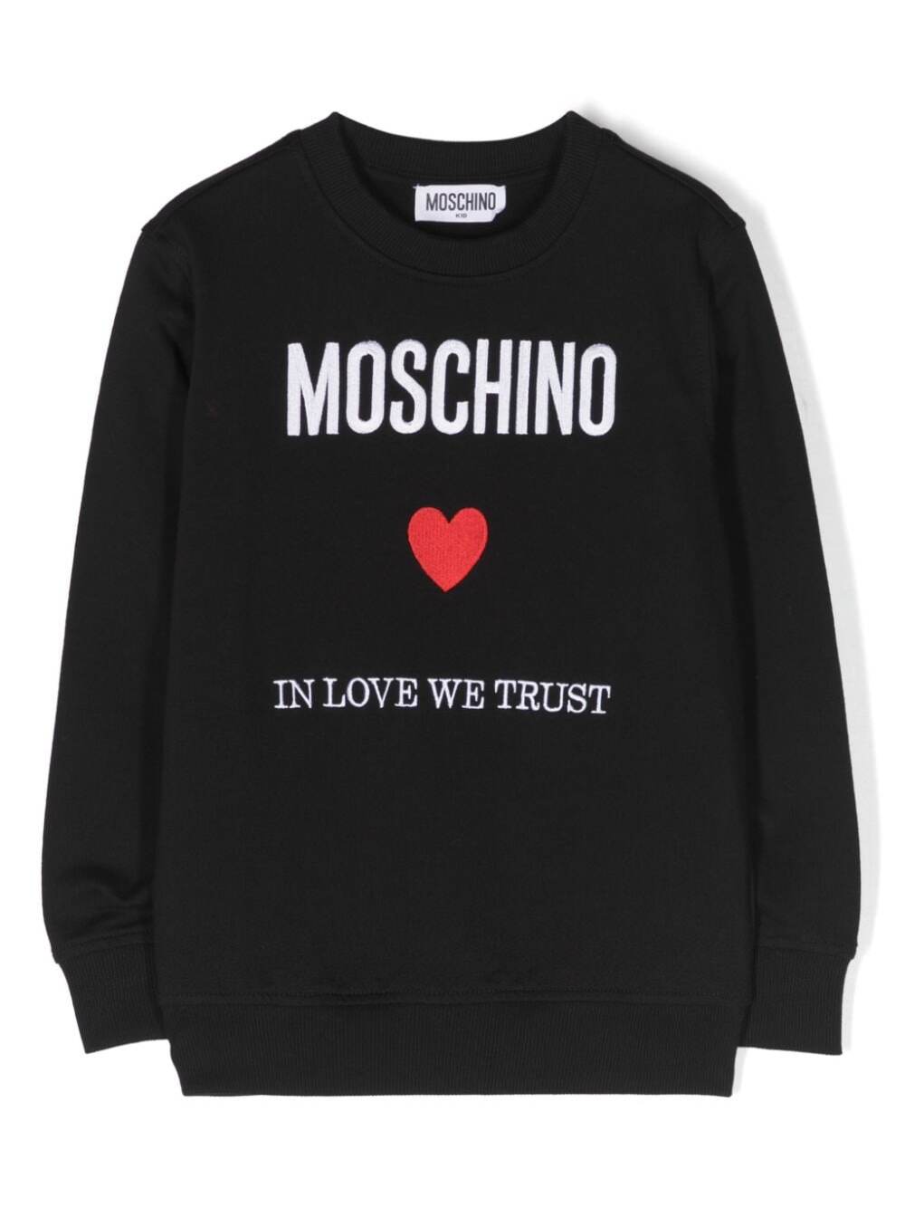 Black Sweatshirt With Logo Cotton Boy Sweatshirts