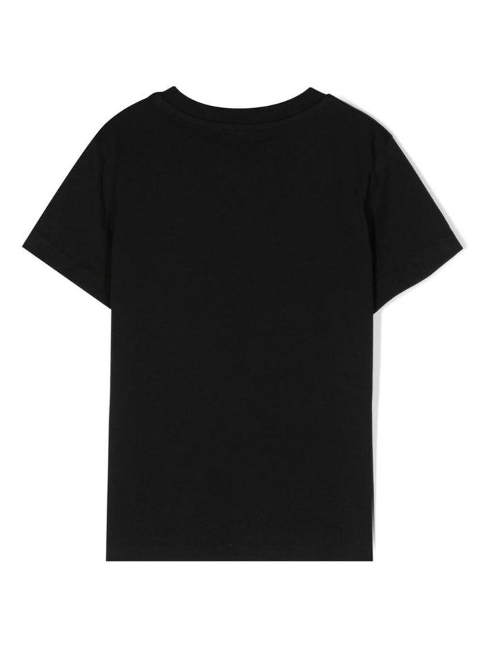 Black T-Shirt With Teddy Bear Cotton Boy Tshirts And Polo Shirts