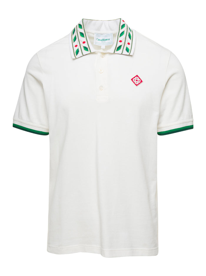 White Laurei Polo T-Shirt Cotton Man Organic Tshirts And Shirts