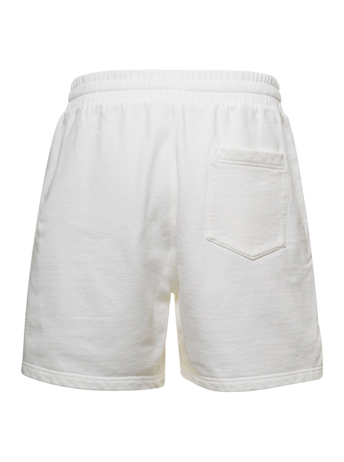 White Le Jeu Track Shorts Cotton Man Organic And Bermuda
