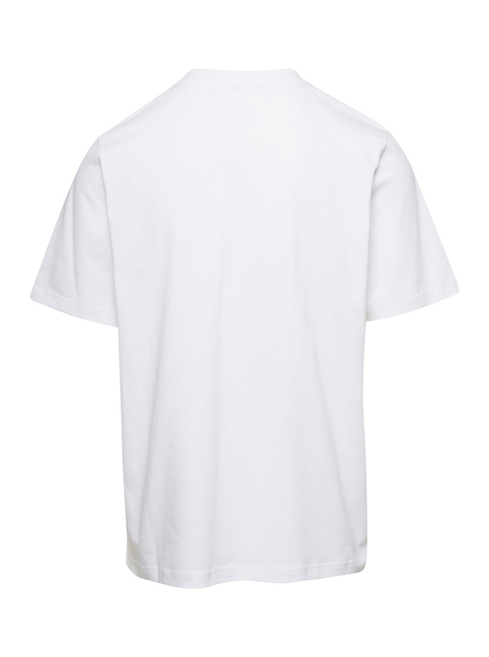 White Crewneck Tennis Club T-Shirt With Logo Cotton Man Organic Tshirts And Polo Shirts