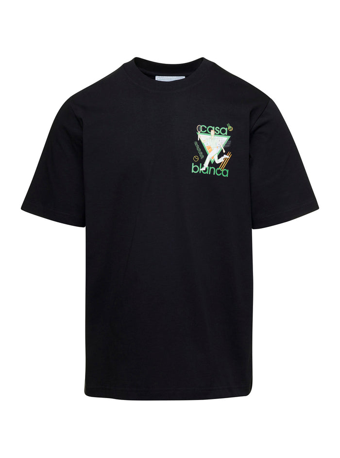 Black Crewneck Le Jeu T-Shirt Cotton Man Organic Tshirts And Polo Shirts