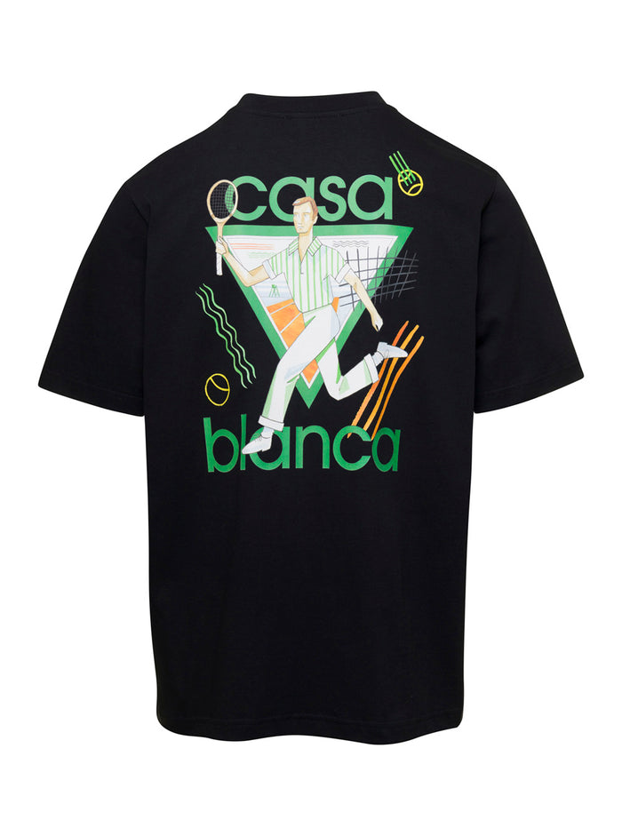 Black Crewneck Le Jeu T-Shirt Cotton Man Organic Tshirts And Polo Shirts