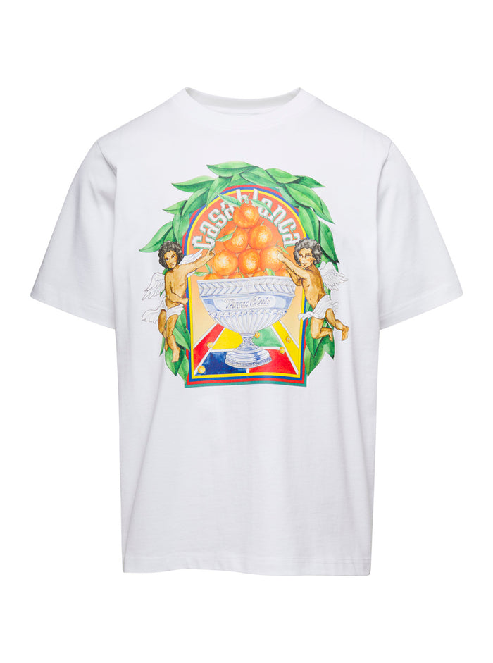 White Triomphe Dorange Logo T-Shirt Cotton Man Organic Tshirts And Polo Shirts