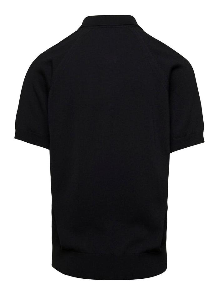 Black Polo T-Shirt Cotton Blend Man Viscose Tshirts And Shirts