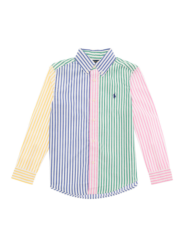 Multicolor Striped Shirt Cotton Boy And Blouses