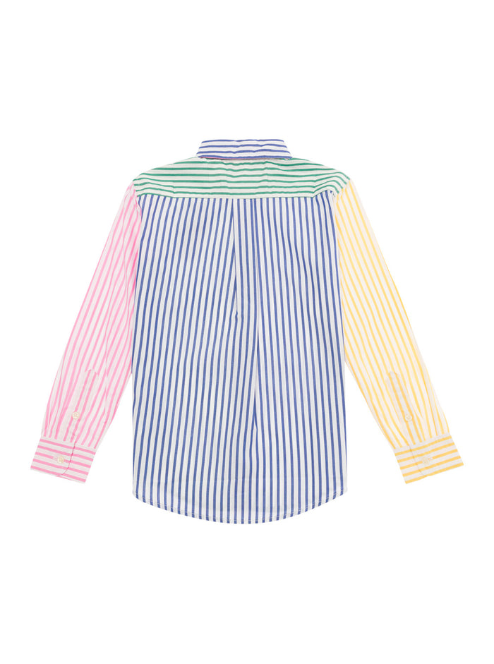 Multicolor Striped Shirt Cotton Boy And Blouses