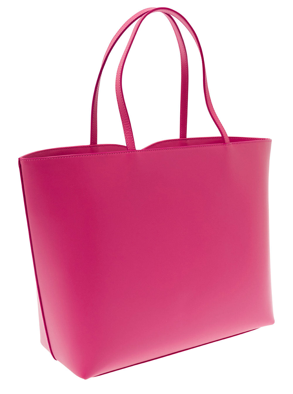 Dg Logo Fuchsia Medium Shopper Leather Woman Fuxia Calf Tote Bags