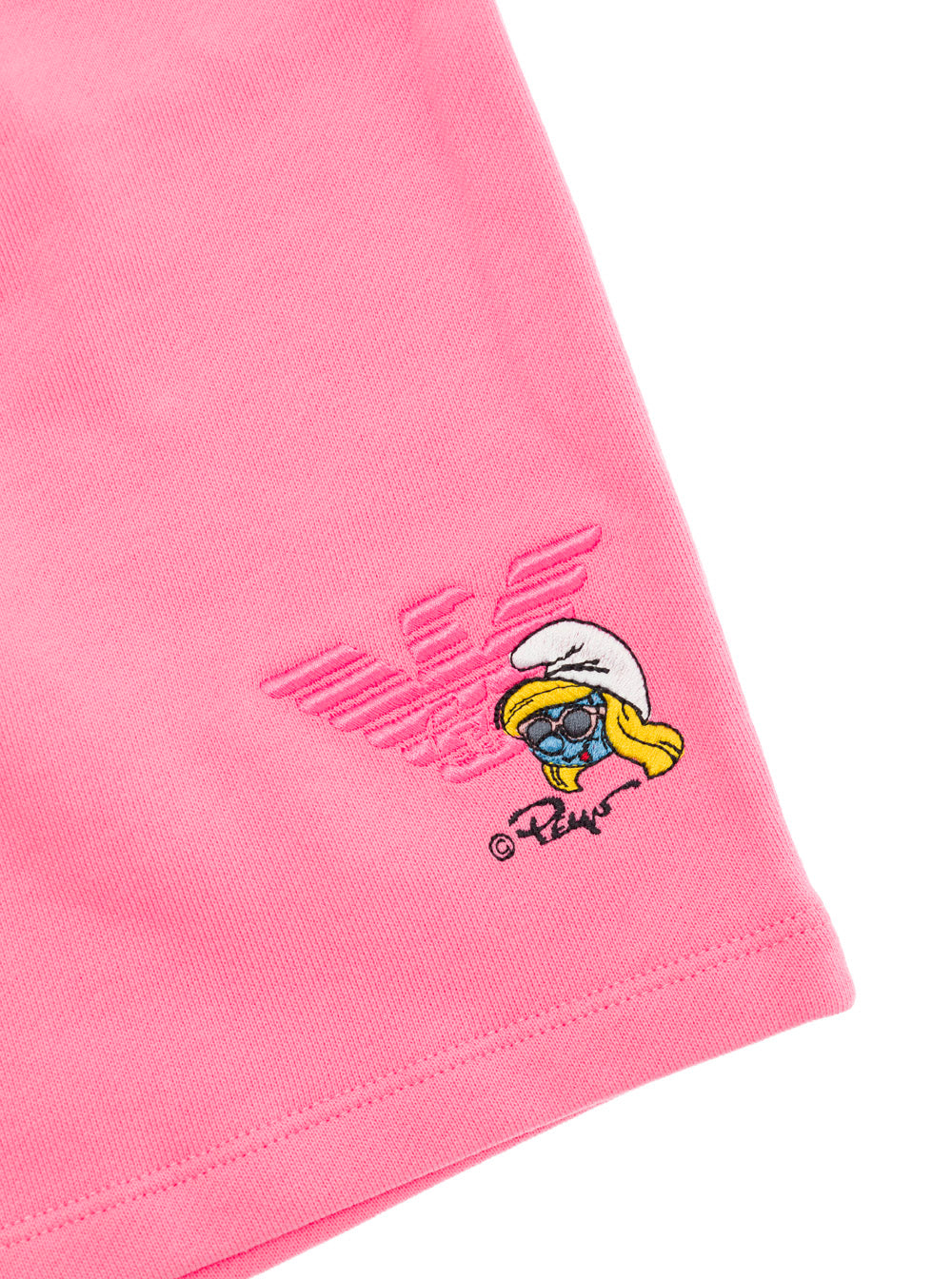 Pink Shorts With Logo Cotton Girl And Bermuda