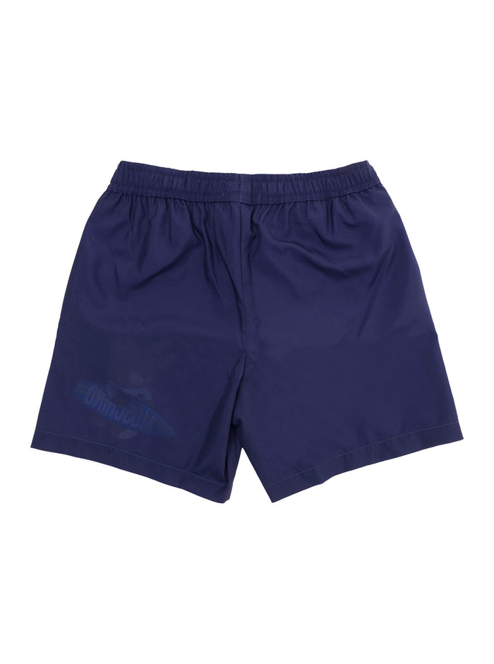 Blue Swimsuit With Teddy Bear Logo Application Technical Fabric Boy Blu Polyester Beachwear