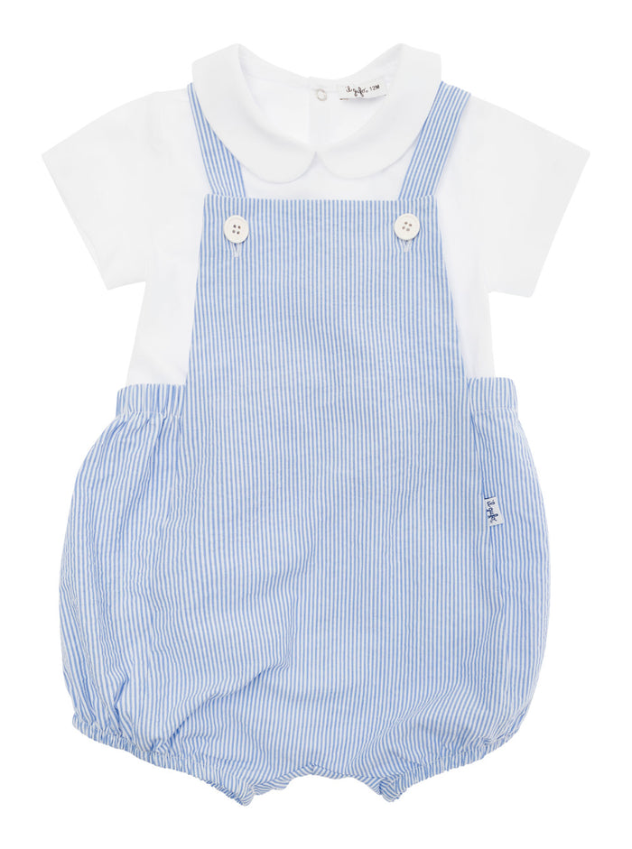 Light Blue Stripe Shirt Cotton Baby Blu And Blouses