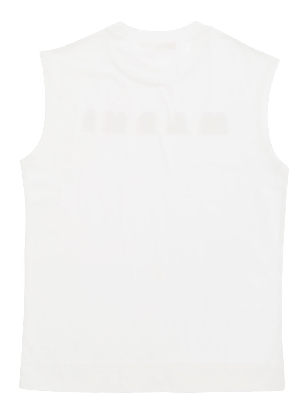 White Sleeveless T-Shirt With Logo Lettering Print Cotton Boy Tshirts And Polo Shirts