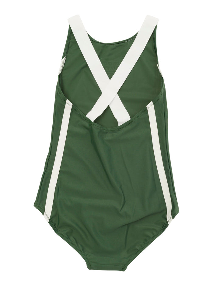 Mini Rodini Sport Swimsuit Green Recycled Polyamide Elastane Beachwear