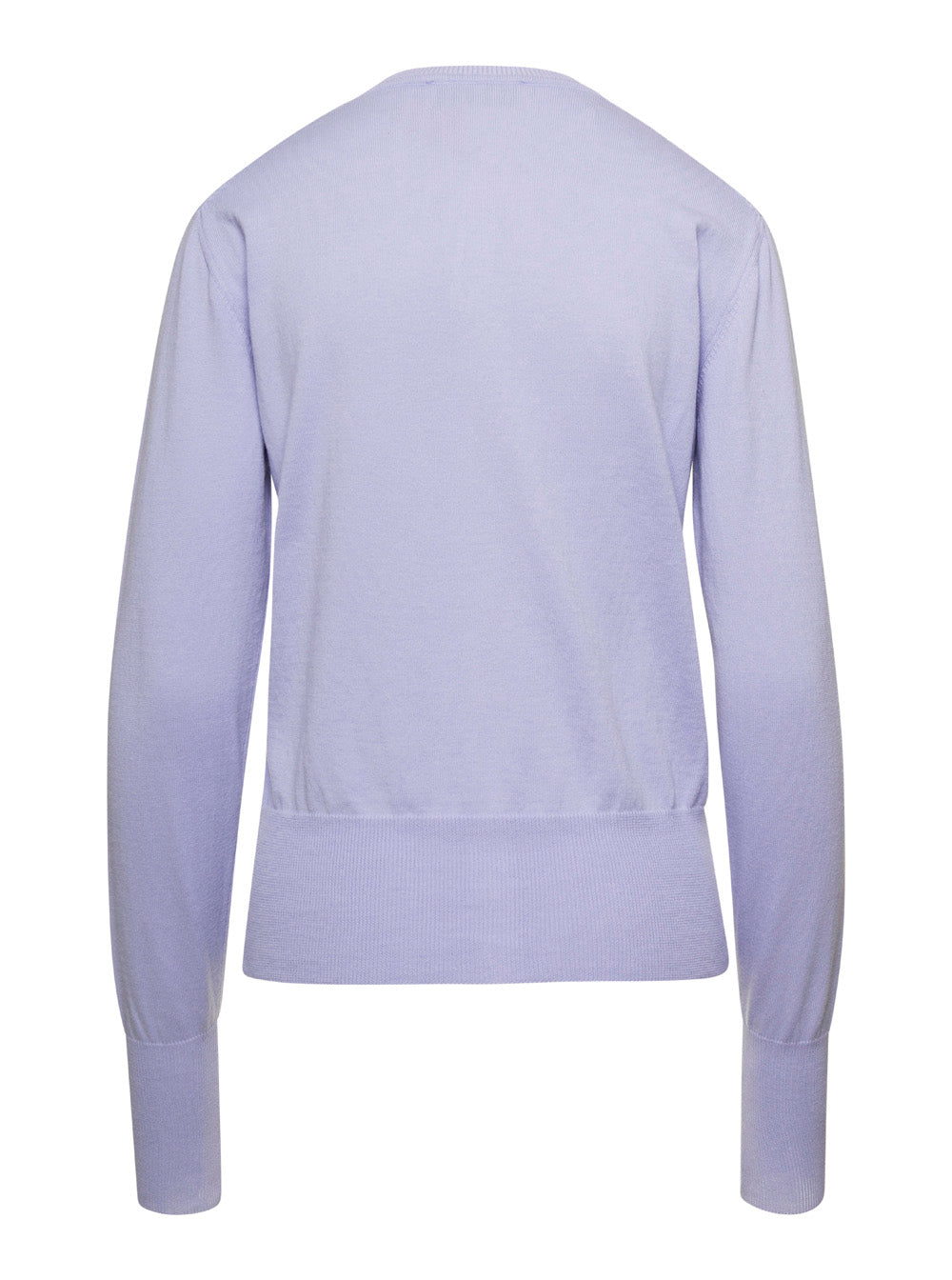 Lillac Cardigan With Signature Embroidered Orb Logo Cotton Woman Violet Jersey