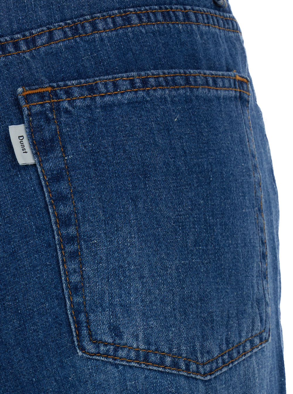 Blue Flared Jeans Cotton And Linen Woman Blu