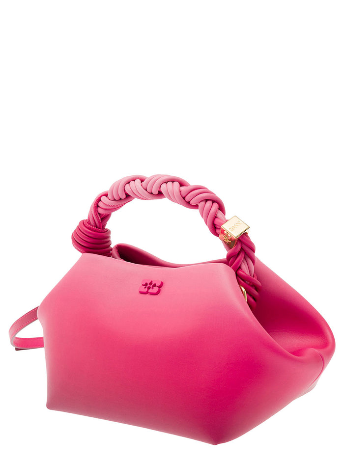 Ganni Bou Bag Small Gradient Fuxia Hand