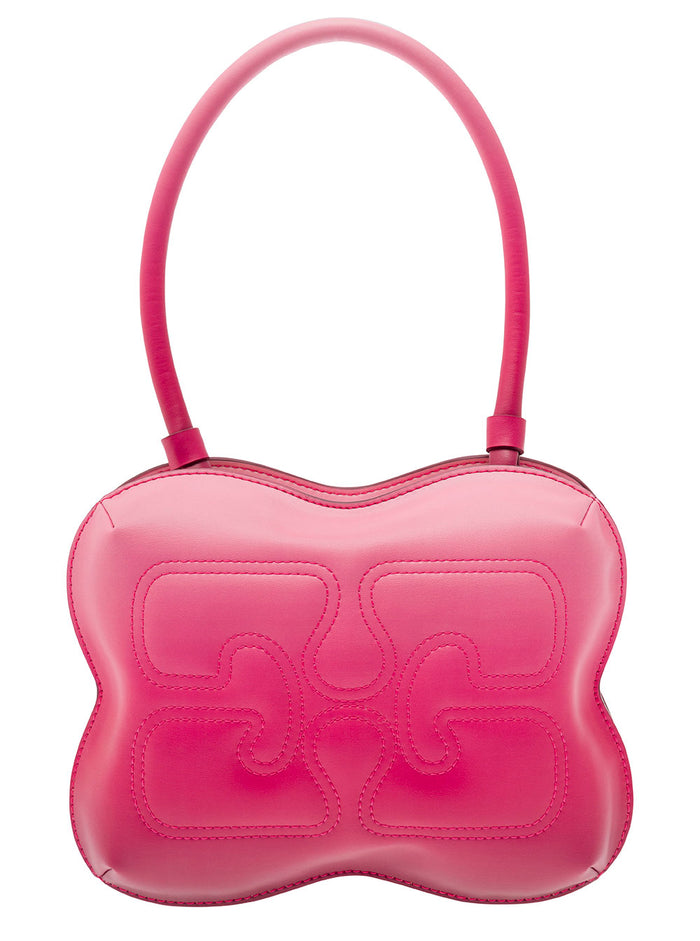 Butterfly Top Handle Gradient Fuxia Shoulder Bags