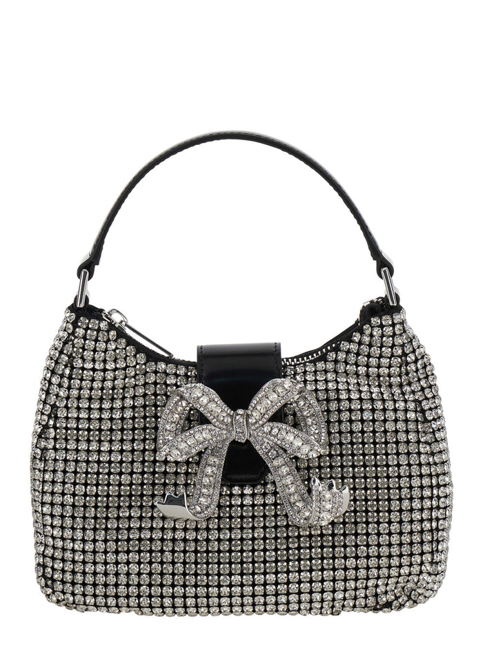 Svarowsky Pouch Metallic Hand Bags