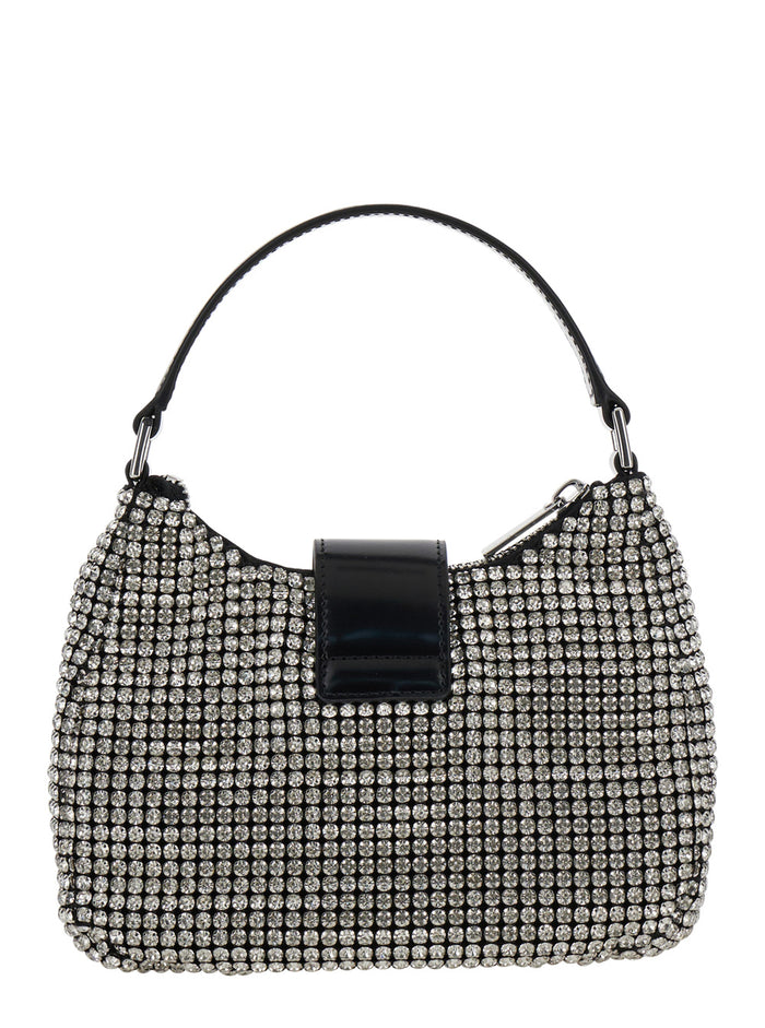 Svarowsky Pouch Metallic Hand Bags