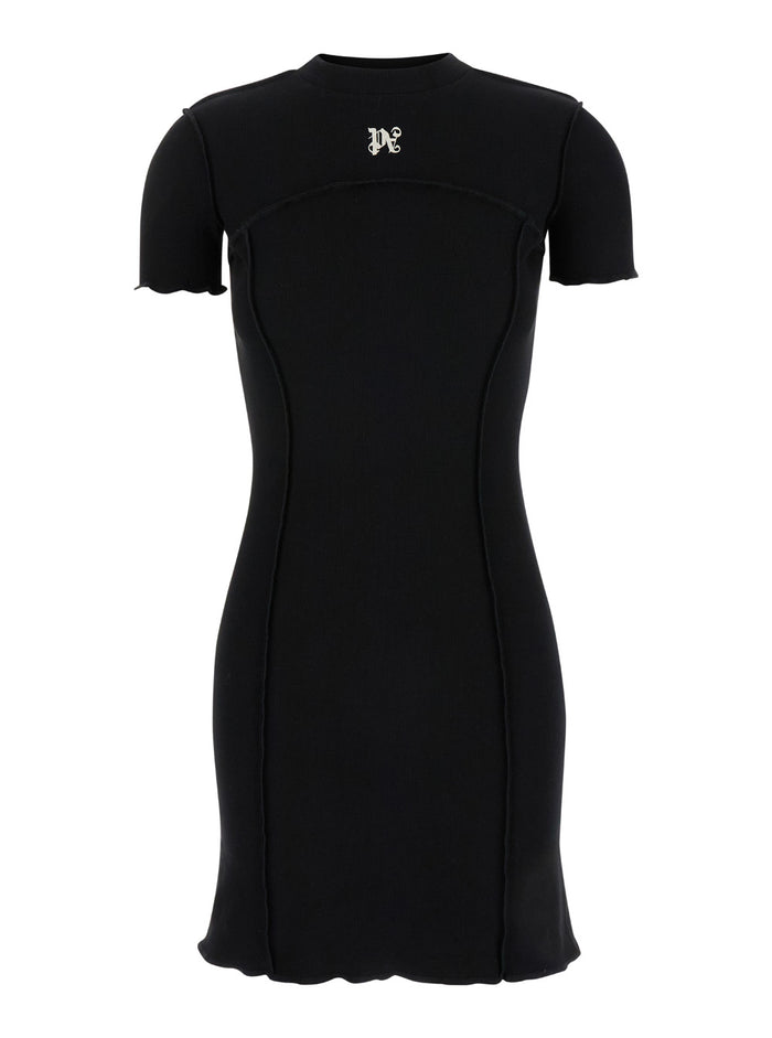 Monogram Mini Dress Black Off White