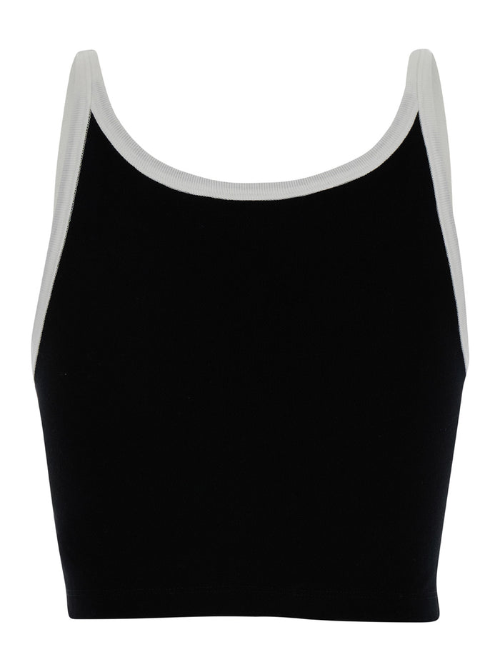 Monogram Tank Top Black Off White