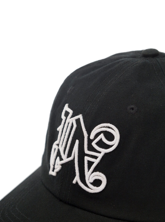 Black Baseball Cap With Embroidered Monogram Cotton Man Hats And Gloves