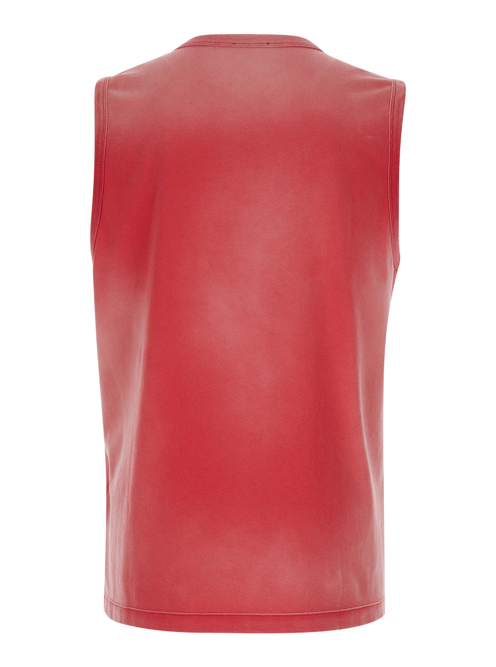 Red Tank Top With Dlogo Cut-Out Cotton Man