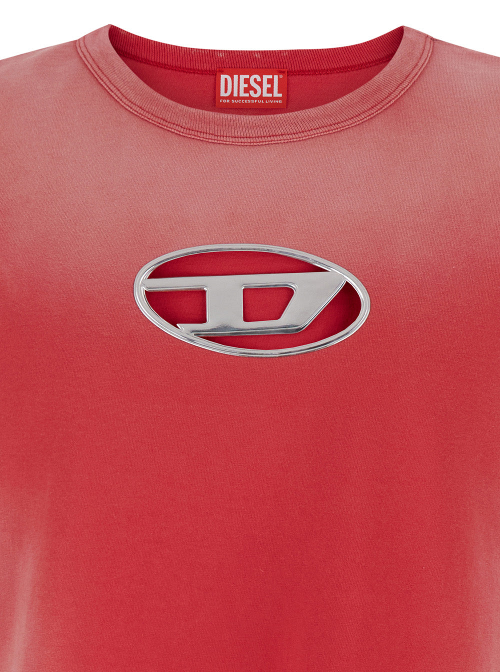 Red Tank Top With Dlogo Cut-Out Cotton Man