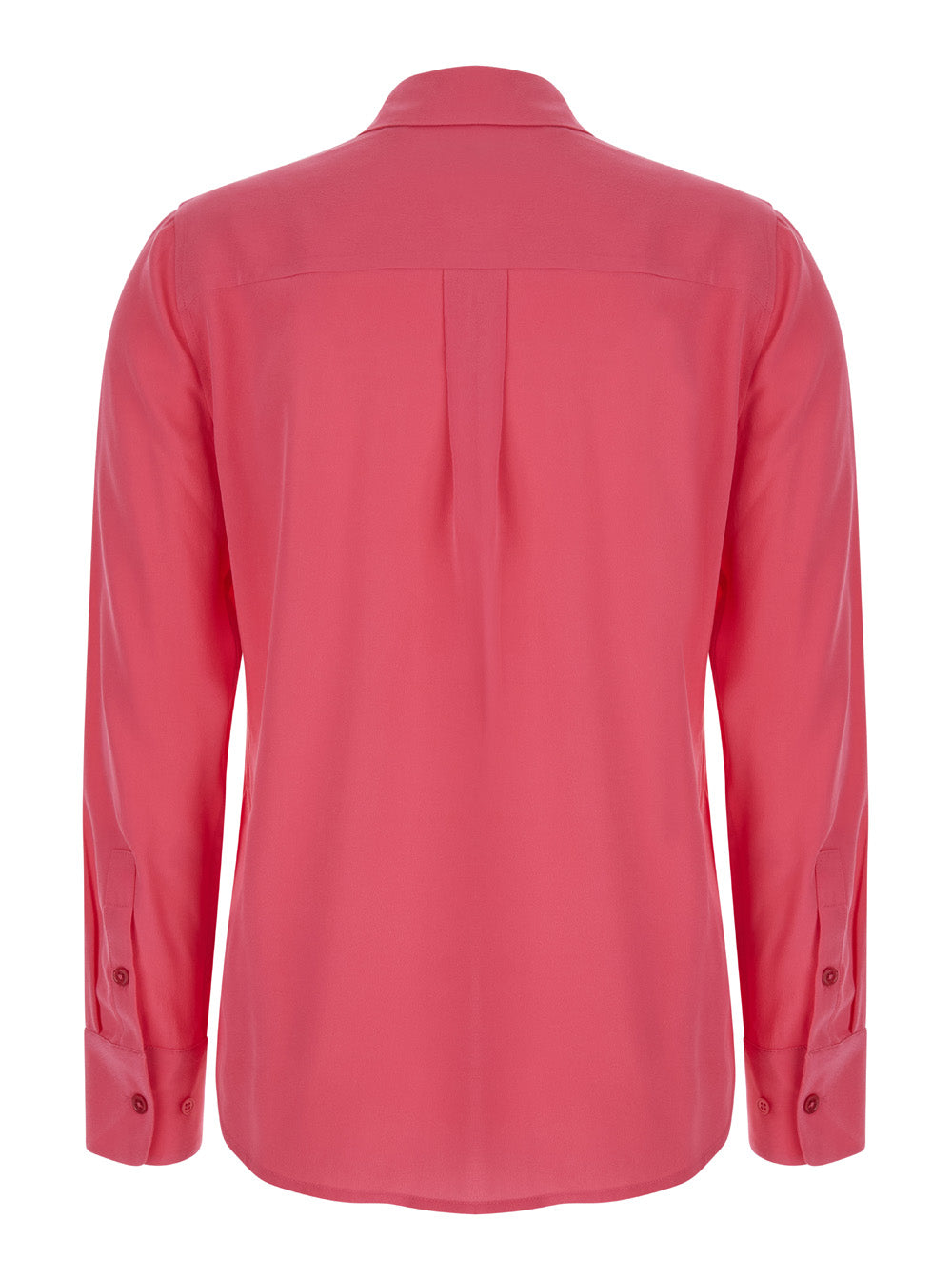 Pink Shirt With Pockets Silk Woman Red And Blouses