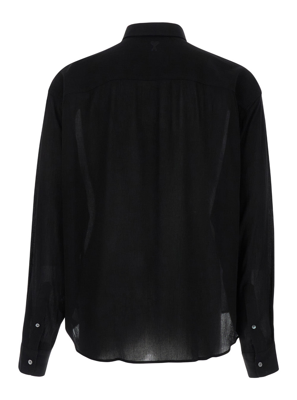 Boxy Fit Shirt Black Viscose And Blouses