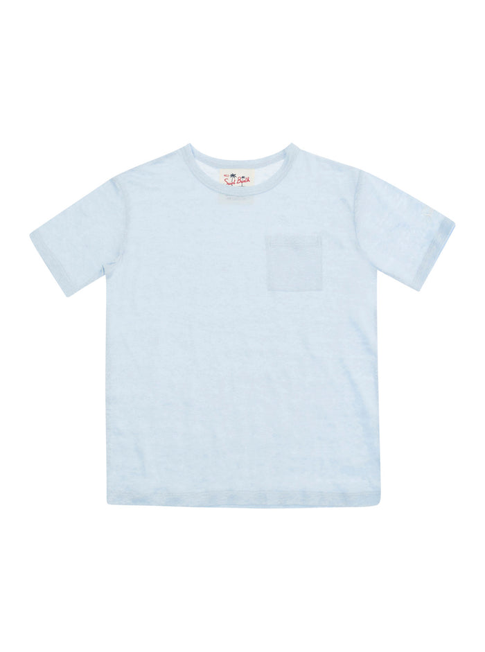 Alex Light Blue T-Shirt With A Patch Pocket Jersey Baby Tshirts And Polo Shirts