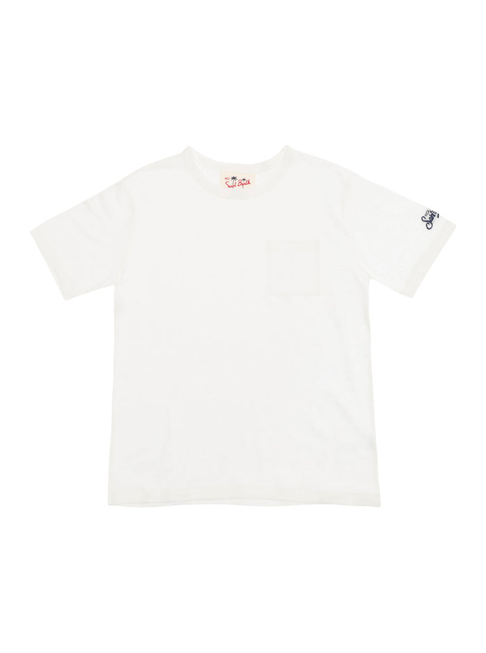 Alex White T-Shirt With A Patch Pocket Jersey Boy Tshirts And Polo Shirts