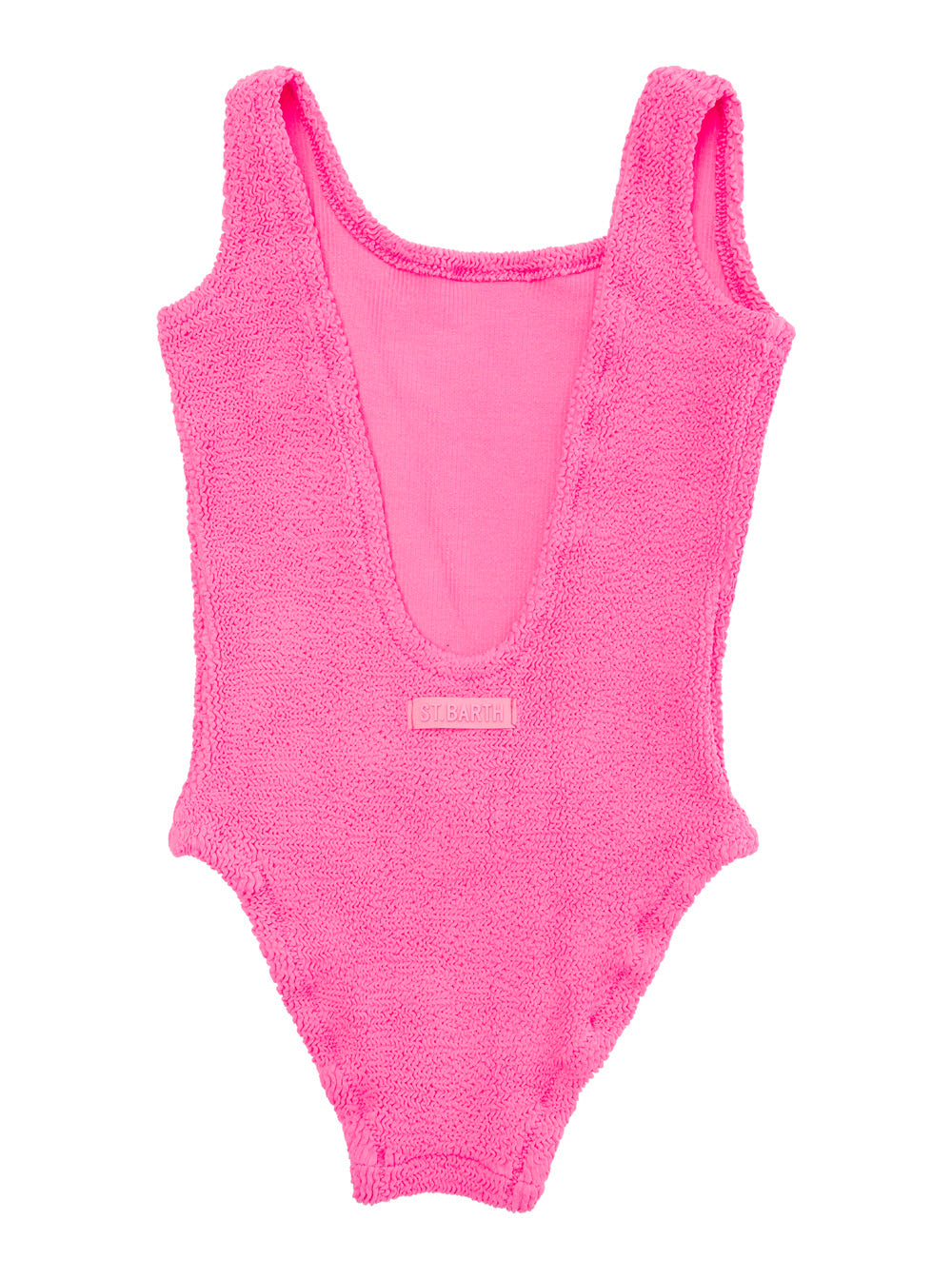 Cara Fuchsia One-Piece Backless Swimsuit Stretch Fabric Girl Fuxia Polyamide Elastane Beachwear