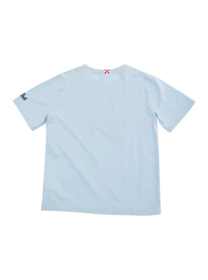 Light Blue T-Shirt With Big-Babol Crab Print Cotton Baby Tshirts And Polo Shirts