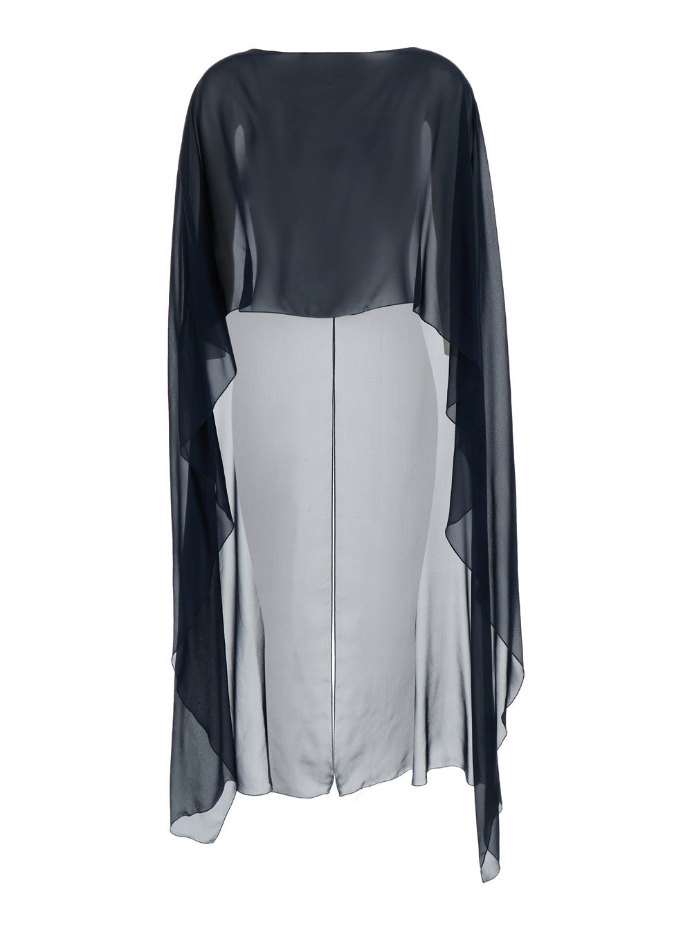 Herve Cape Blu Silk Scarfs And Foulards