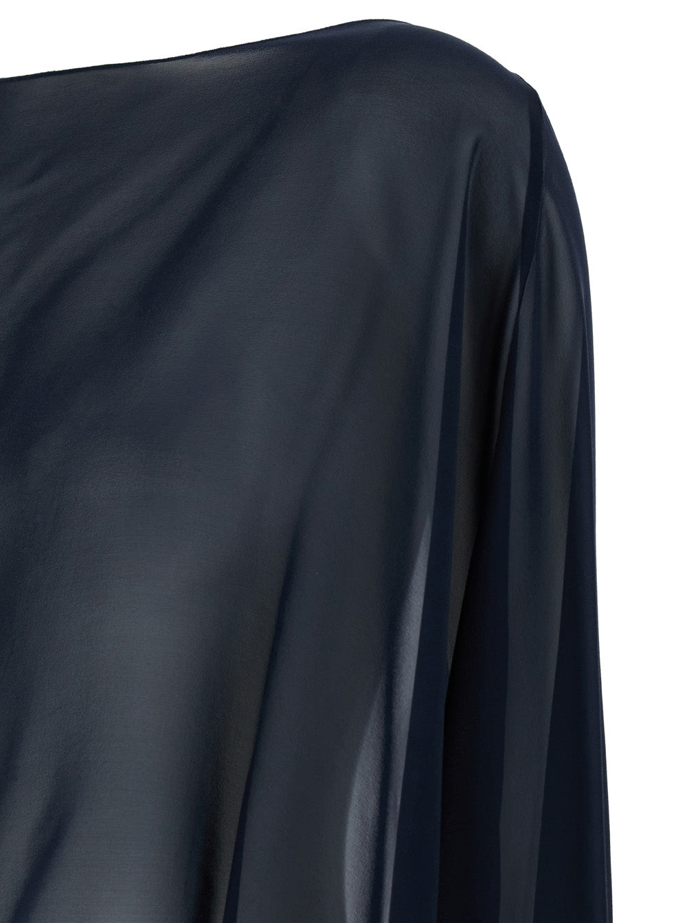 Herve Cape Blu Silk Scarfs And Foulards