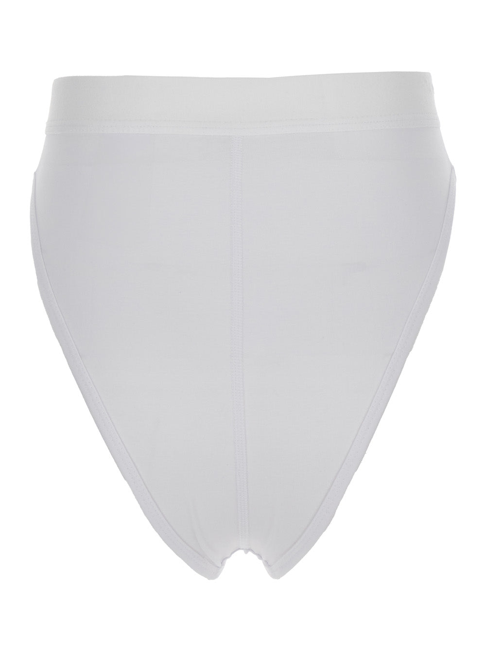 White Briefs With Crescent Moon Logo Cotton Woman Underwear