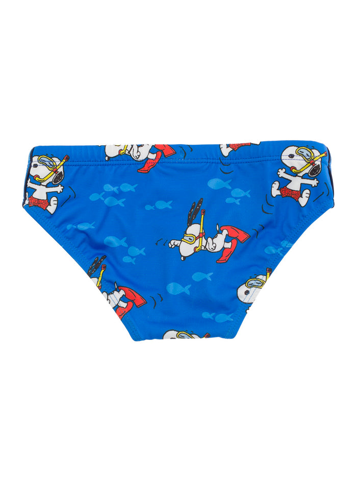 Billy Blue Speedo With Scuba Snoopy Print Techno Fabric Baby Blu Beachwear