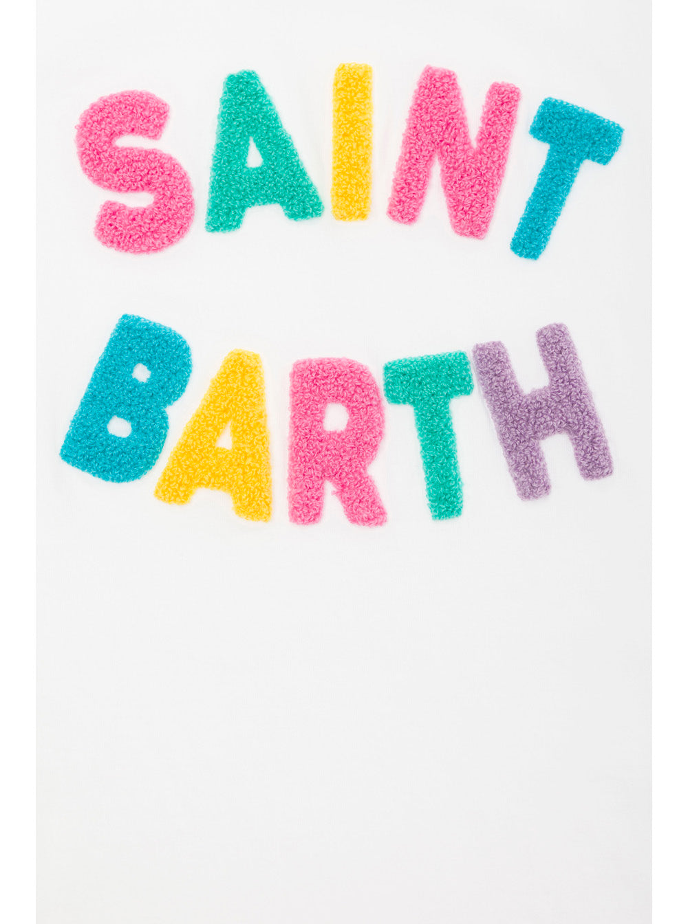 White T-Shirt With Multicolor Logo Patches Jersey Girl Cotton Tshirts And Polo Shirts