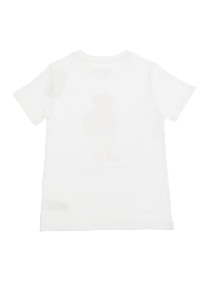 White T-Shirt With Polo Bear Print Jersey Boy Tshirts And Shirts