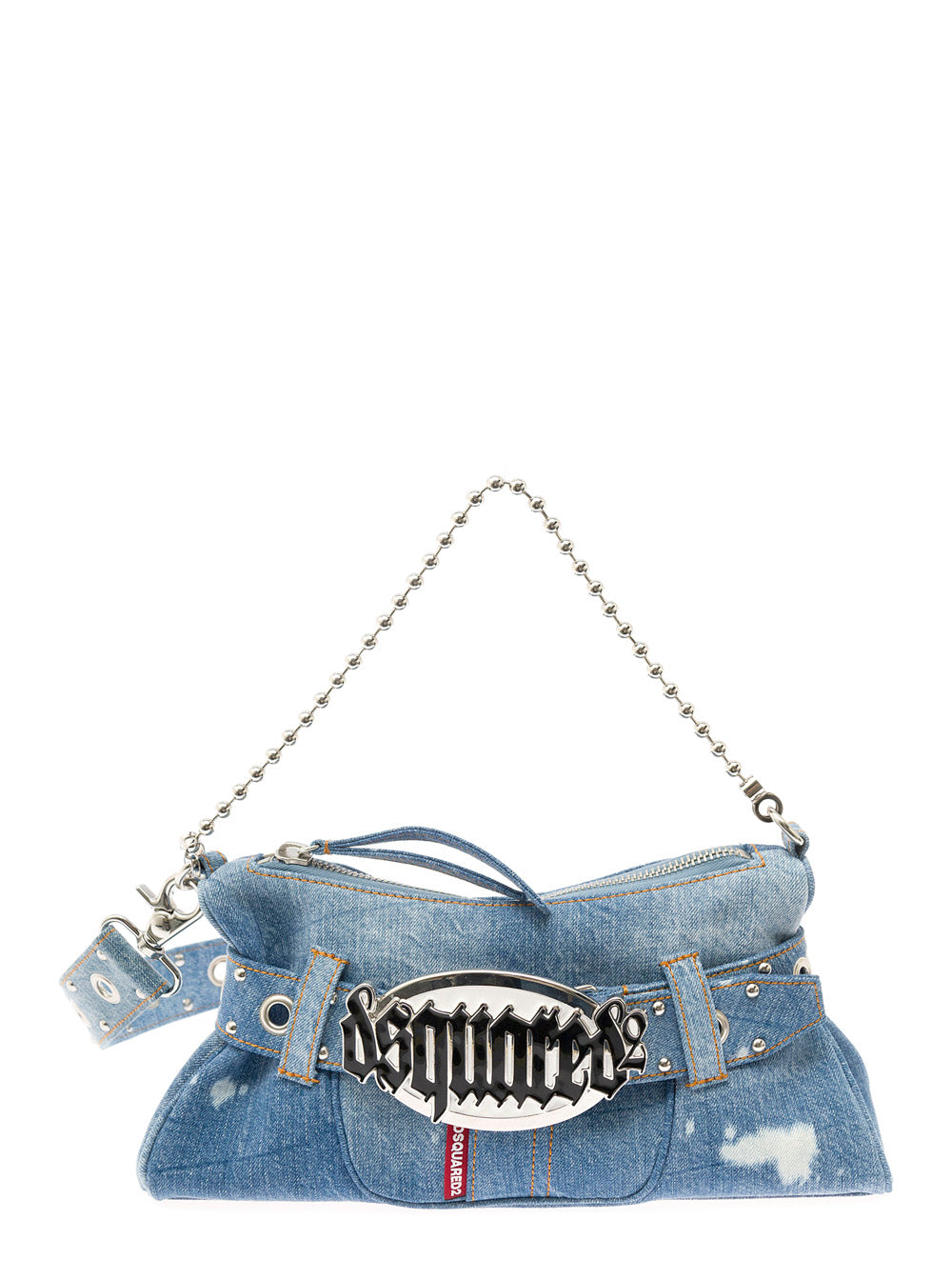 Gothic Light Blue Crossbody Bag With Belt Dsquared2 Denim Woman Shoulder