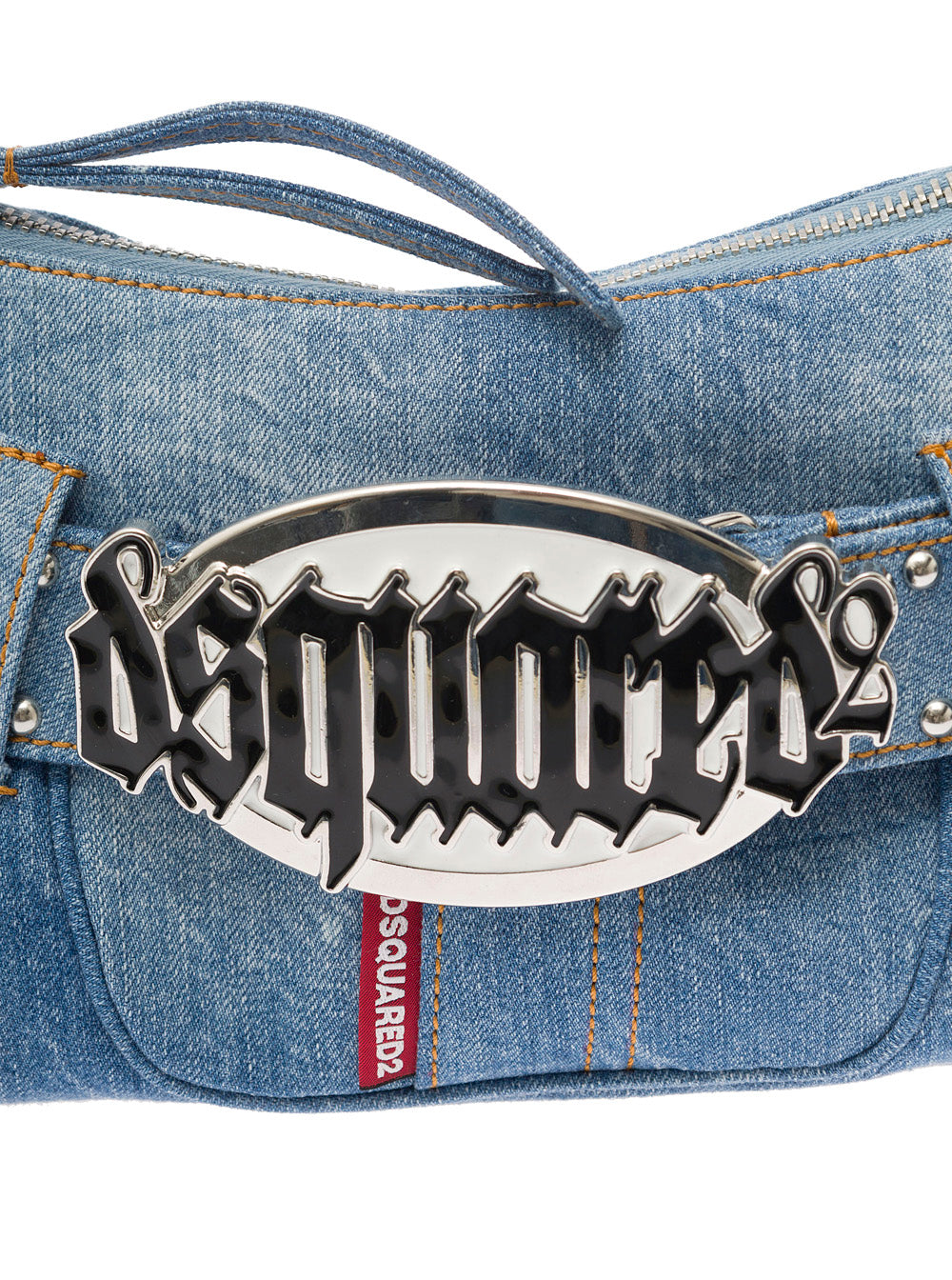 Gothic Light Blue Crossbody Bag With Belt Dsquared2 Denim Woman Shoulder
