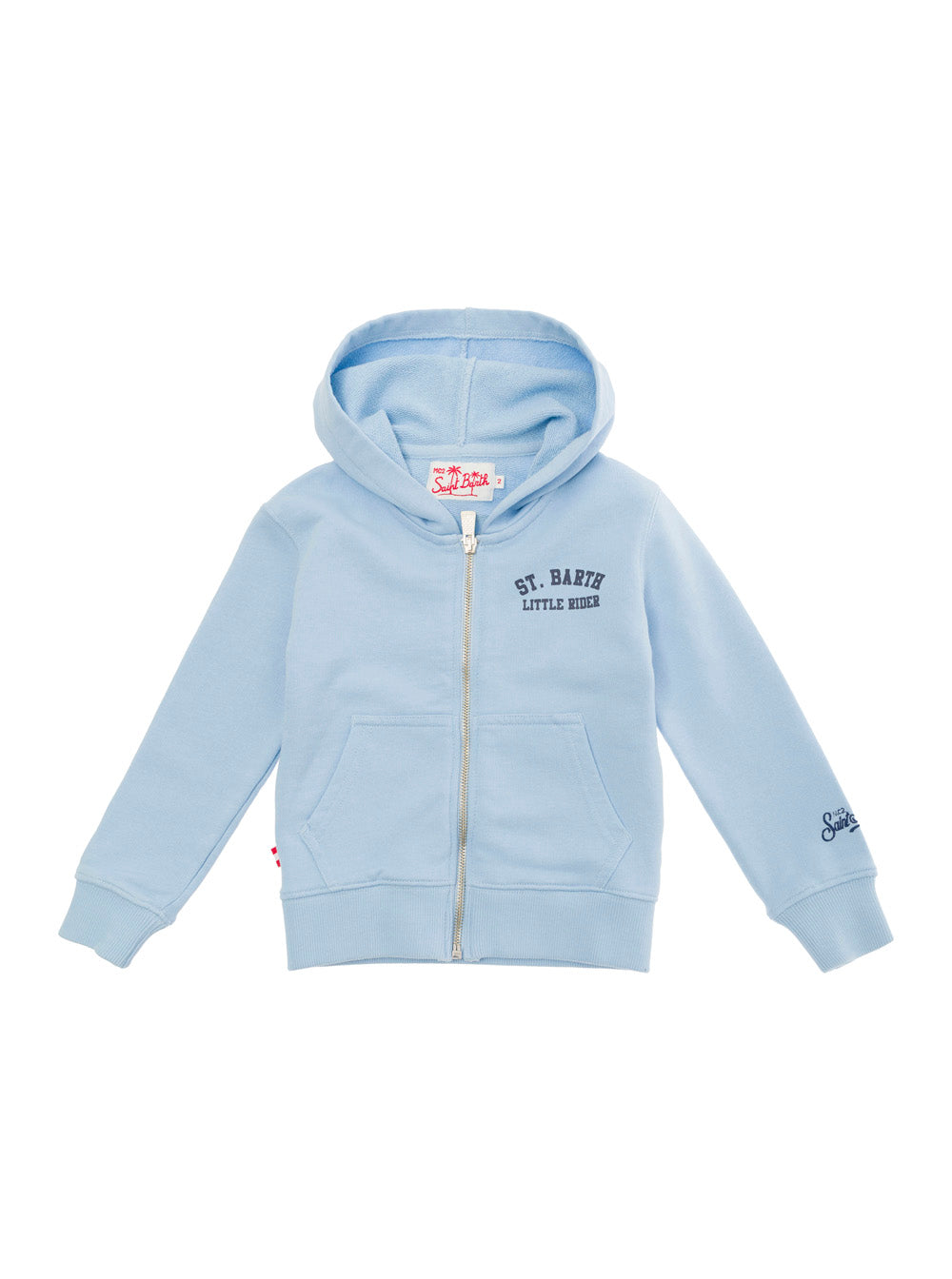 Coney Light Blue Hoodie With Snoopy Special Rider Print Cotton Man Sweatshirts